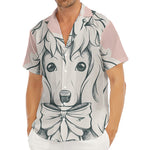 Princess Poodle Print Men's Deep V-Neck Shirt