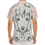 Princess Poodle Print Men's Deep V-Neck Shirt