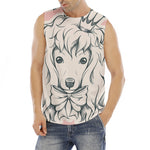 Princess Poodle Print Men's Fitness Tank Top
