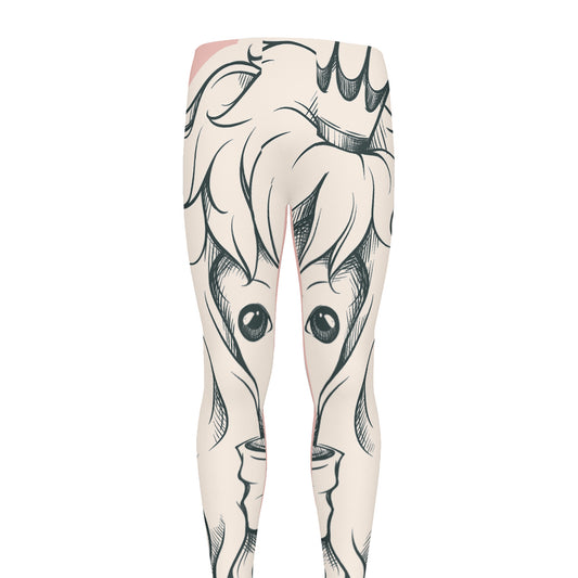 Princess Poodle Print Men's leggings