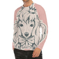 Princess Poodle Print Men's Long Sleeve Rash Guard