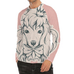 Princess Poodle Print Men's Long Sleeve Rash Guard