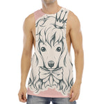 Princess Poodle Print Men's Muscle Tank Top