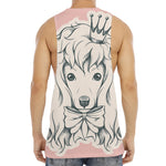 Princess Poodle Print Men's Muscle Tank Top