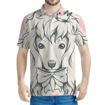 Princess Poodle Print Men's Polo Shirt