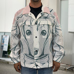 Princess Poodle Print Men's Shirt Jacket