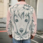 Princess Poodle Print Men's Shirt Jacket