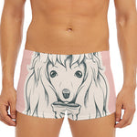 Princess Poodle Print Men's Short Boxer Briefs