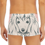 Princess Poodle Print Men's Short Boxer Briefs