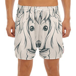 Princess Poodle Print Men's Split Running Shorts