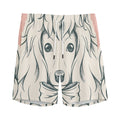 Princess Poodle Print Men's Athletic Shorts