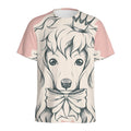 Princess Poodle Print Men's Athletic T-Shirt