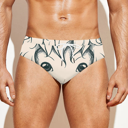 Princess Poodle Print Men's Swim Briefs