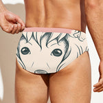 Princess Poodle Print Men's Swim Briefs