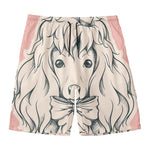 Princess Poodle Print Men's Swim Trunks