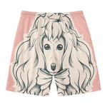 Princess Poodle Print Men's Swim Trunks