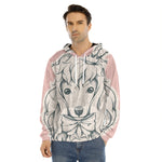 Princess Poodle Print Men's Velvet Pullover Hoodie