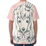Princess Poodle Print Men's Velvet T-Shirt