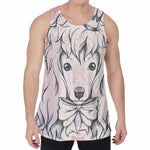 Princess Poodle Print Men's Velvet Tank Top