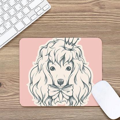 Princess Poodle Print Mouse Pad
