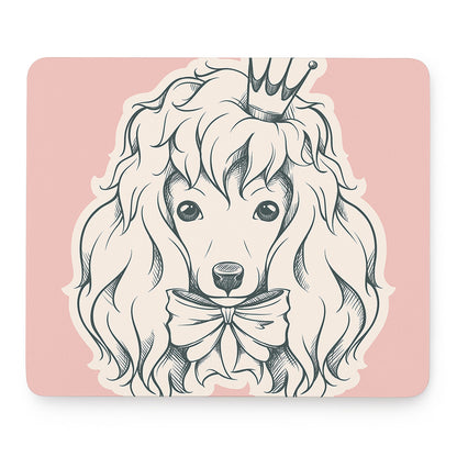 Princess Poodle Print Mouse Pad