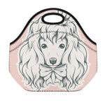 Princess Poodle Print Neoprene Lunch Bag