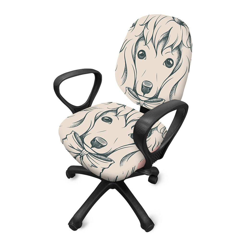 Princess Poodle Print Office Chair Cover