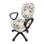 Princess Poodle Print Office Chair Cover