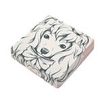 Princess Poodle Print Outdoor Seat Cushion Cover