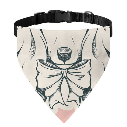 Princess Poodle Print Over The Collar Dog Bandana