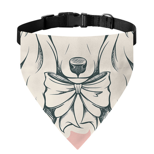 Princess Poodle Print Over The Collar Dog Bandana