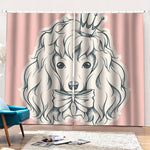 Princess Poodle Print Pencil Pleat Curtains