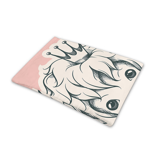Princess Poodle Print Pet Cooling Mat Cover