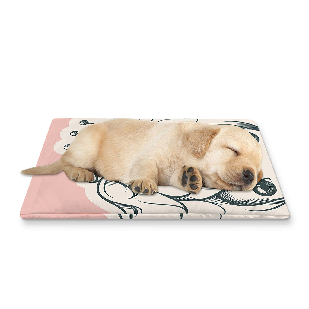 Princess Poodle Print Pet Cooling Mat Cover