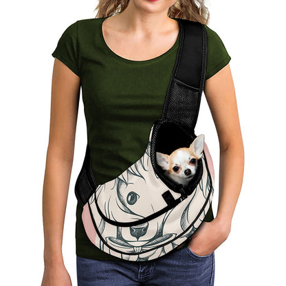 Princess Poodle Print Pet Sling Carrier