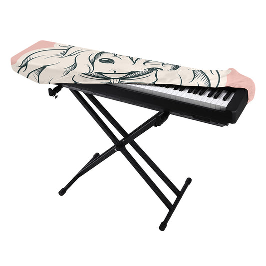 Princess Poodle Print Piano Keyboard Cover