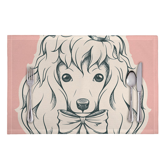 Princess Poodle Print Placemat