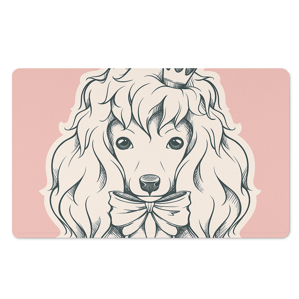 Princess Poodle Print Polyester Doormat