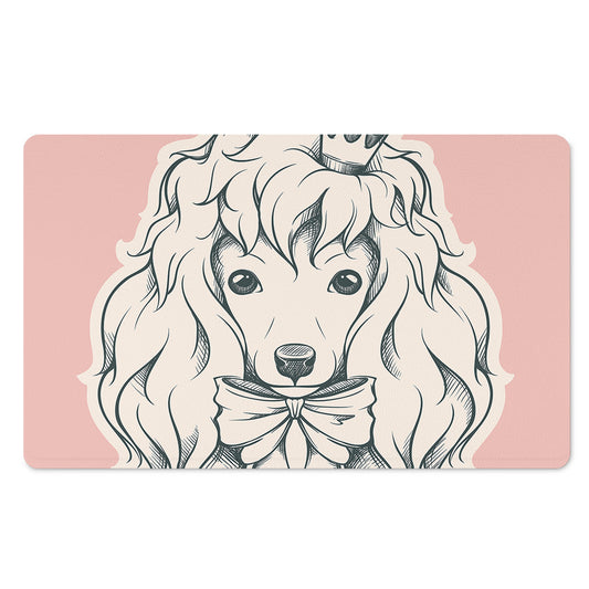 Princess Poodle Print Polyester Doormat