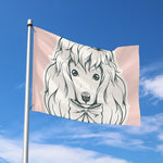 Princess Poodle Print Polyester Flag