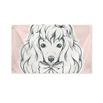 Princess Poodle Print Polyester Flag