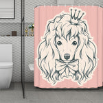 Princess Poodle Print Polyester Shower Curtain