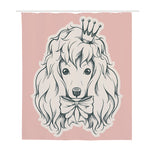 Princess Poodle Print Polyester Shower Curtain