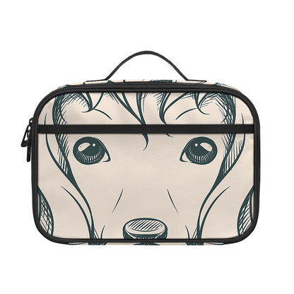 Princess Poodle Print Portable Lunch Bag
