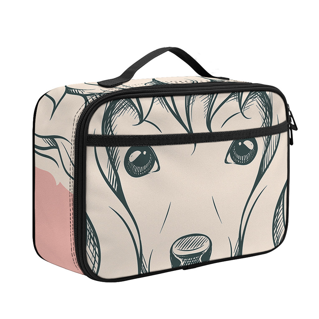 Princess Poodle Print Portable Lunch Bag
