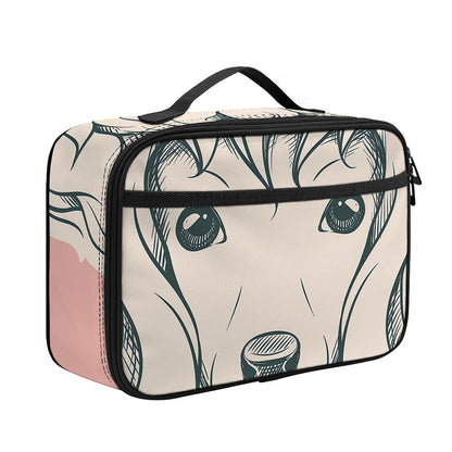Princess Poodle Print Portable Lunch Bag