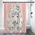 Princess Poodle Print Premium Shower Curtain