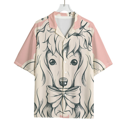 Princess Poodle Print Rayon Hawaiian Shirt