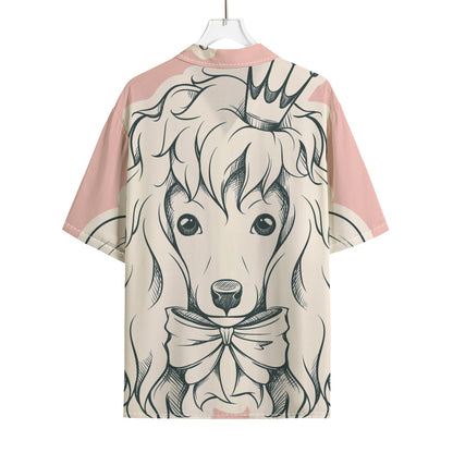 Princess Poodle Print Rayon Hawaiian Shirt