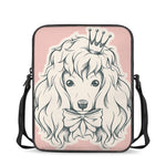 Princess Poodle Print Rectangular Crossbody Bag